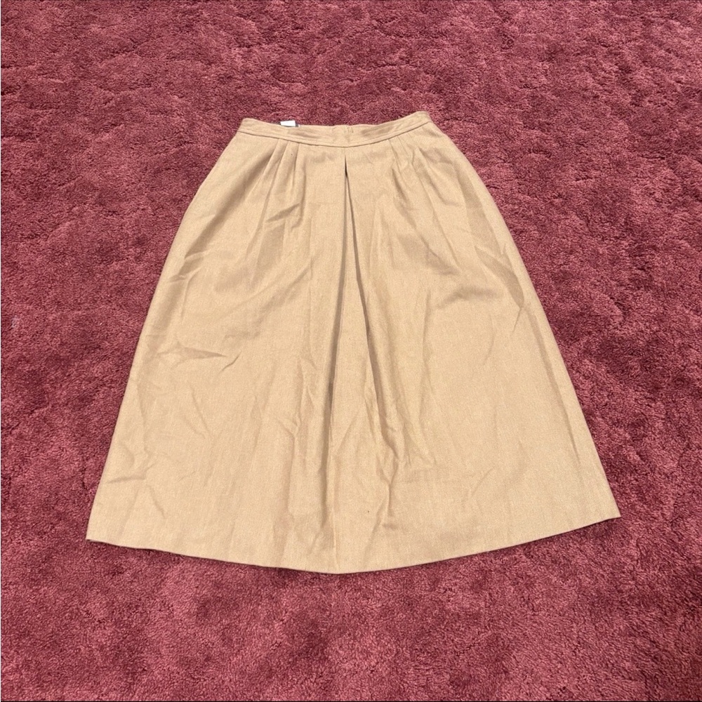 Evan Picone Tan A-Line Skirt